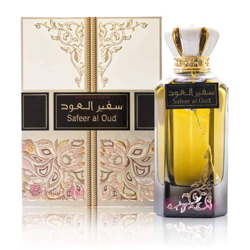 Safeer Al Oud Eau De Parfum 100ml by Ard Al Zaafaran | Original Unisex Oud Spicy Rose Saffron Perfume