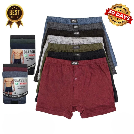 Men’s Classic Boxer Shorts & Briefs | Comfort Fit Jersey Underwear Pants