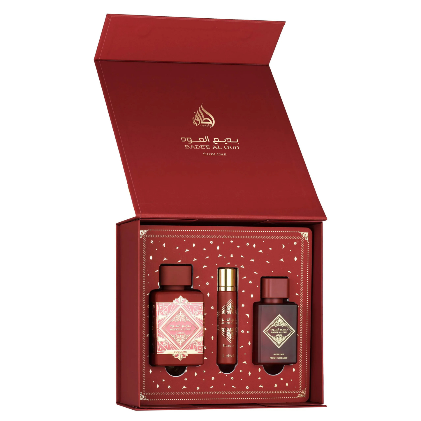 Badee Al Oud Sublime by Lattafa Perfume Gift Set | Eau De Parfum 100ml + 12ml Travel Spray
