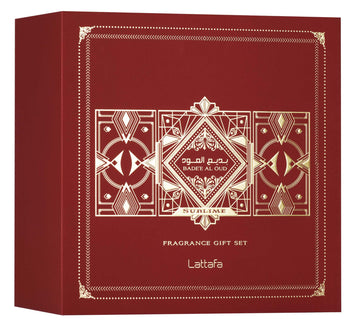 Badee Al Oud Sublime by Lattafa Perfume Gift Set | Eau De Parfum 100ml + 12ml Travel Spray