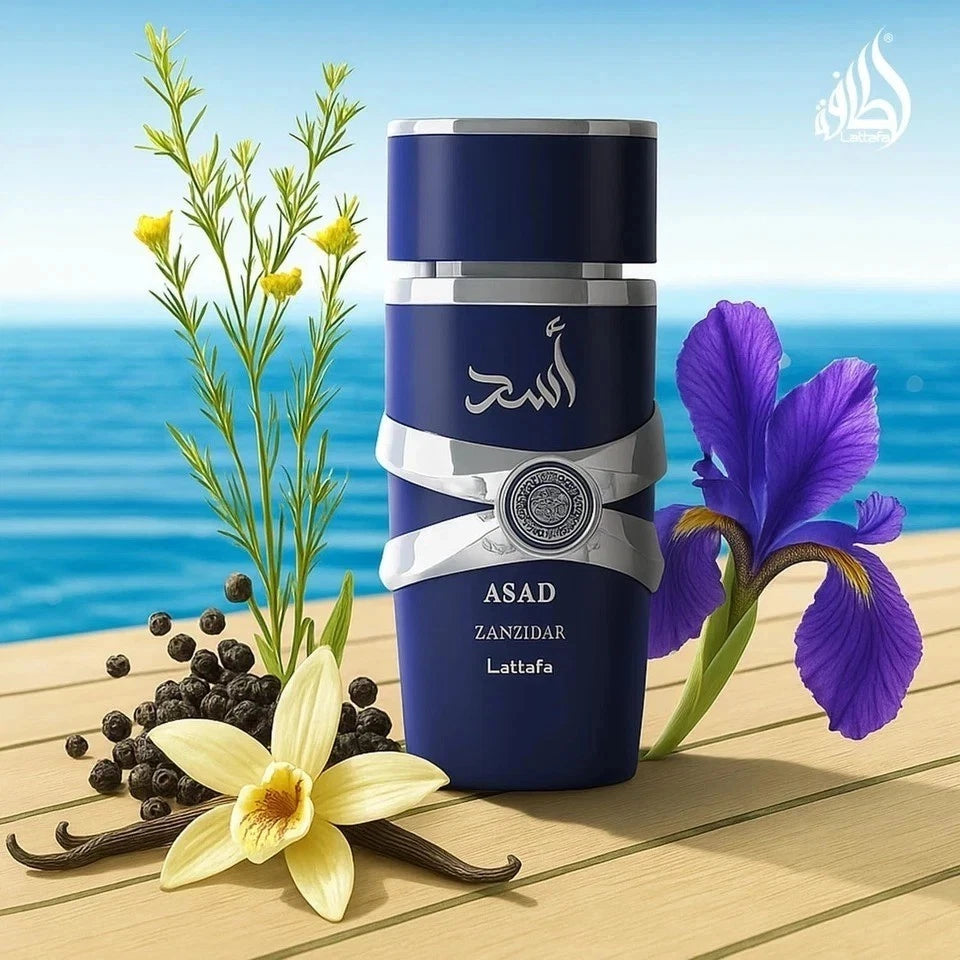 Asad Zanzibar Eau De Parfum 100ml by Lattafa | Fresh Spicy Arabic Perfume
