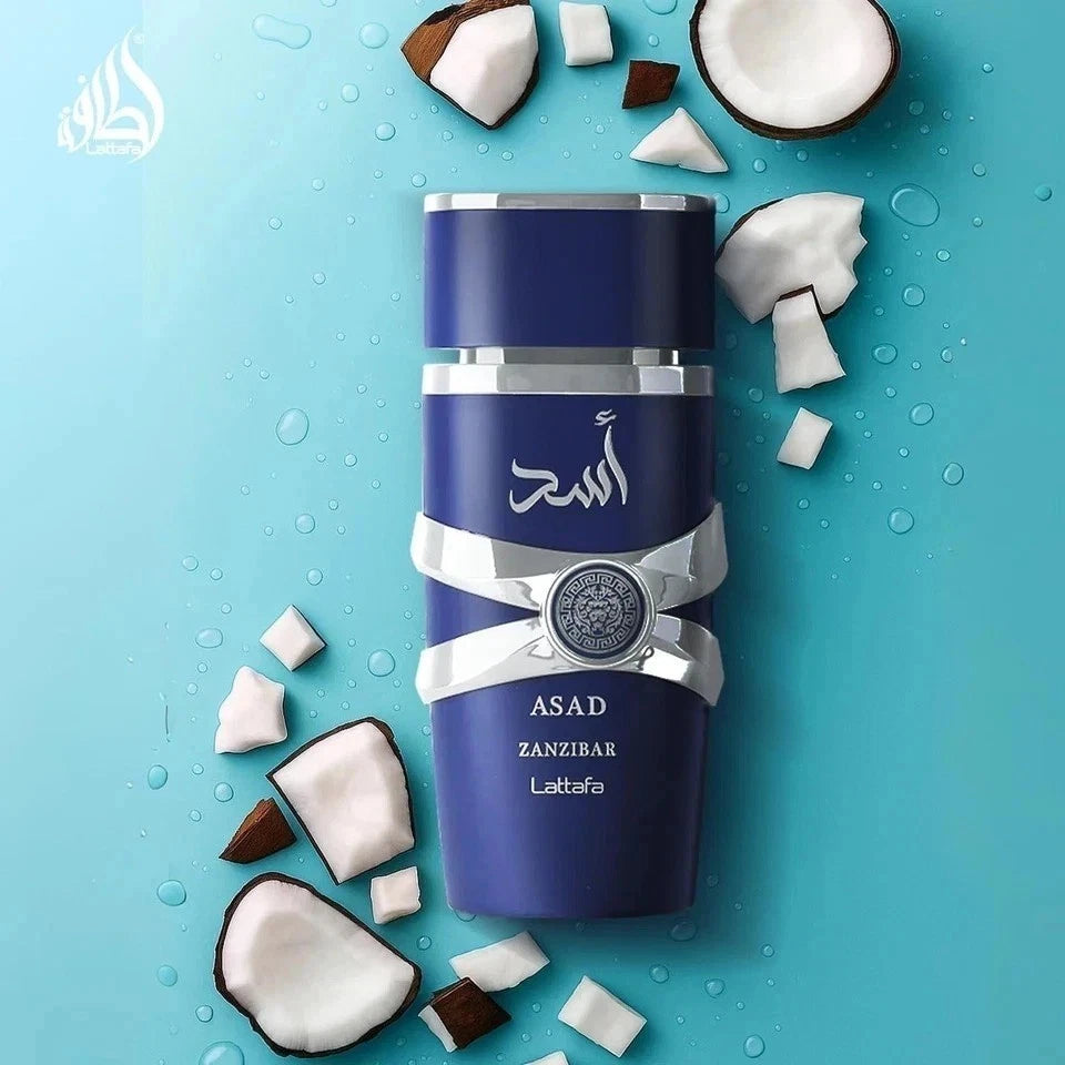 Asad Zanzibar Eau De Parfum 100ml by Lattafa | Fresh Spicy Arabic Perfume