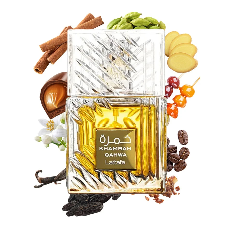 Lattafa Khamrah Qahwa Eau De Parfum 100ml | Long-Lasting Arabic Coffee Fragrance