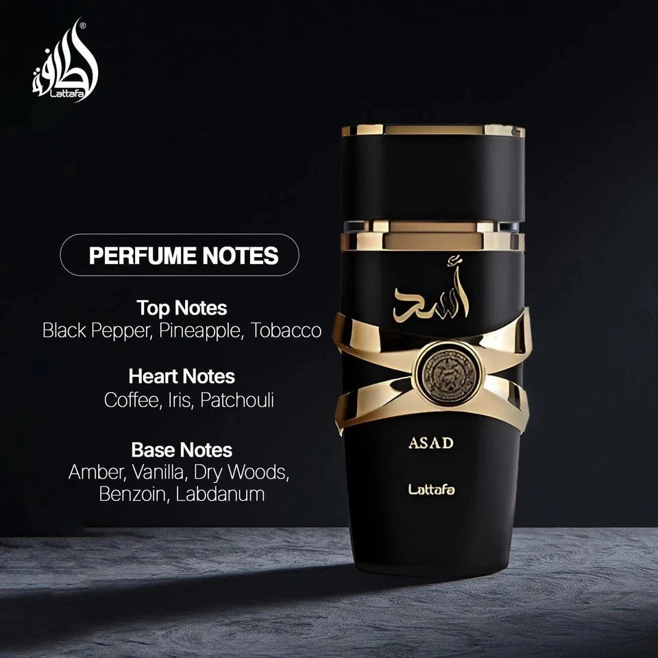 Asad Eau De Parfum 100ml by Lattafa EDP Arabic Perfume Spray Brand New Sealed